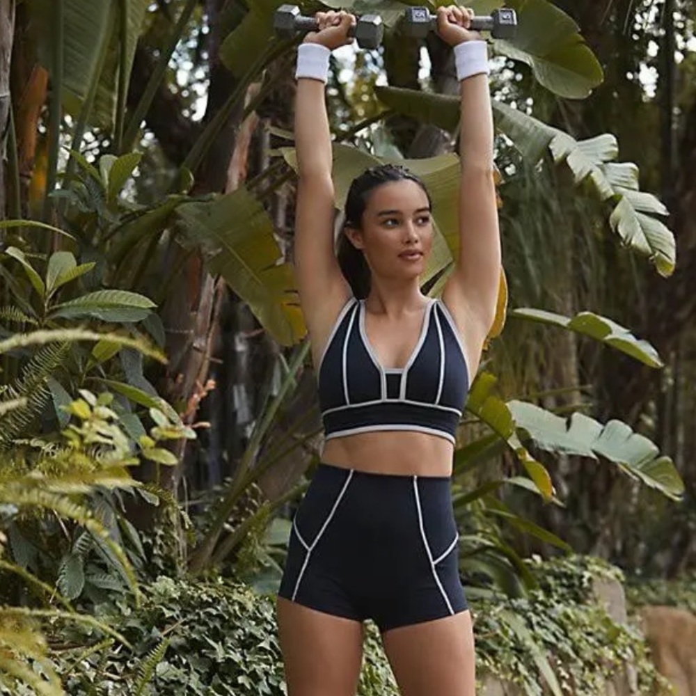 Free People Movement You’re a Peach Black Shorts